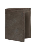 Cartera Borrego El General Tri-fold Piel Lisa Cafe Obscuro 45262