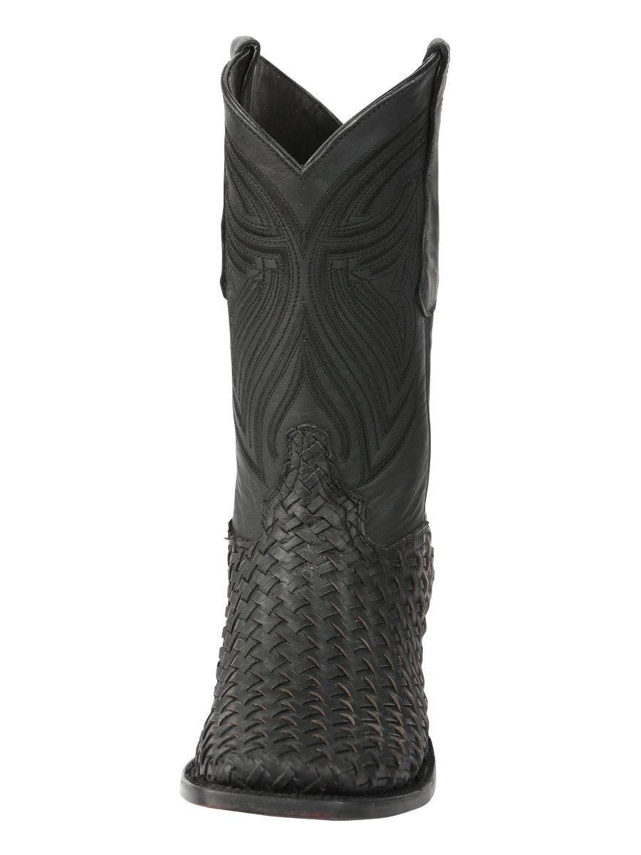 el General Caballero Piel Rodeo Botas Petatillo - Negro 45400