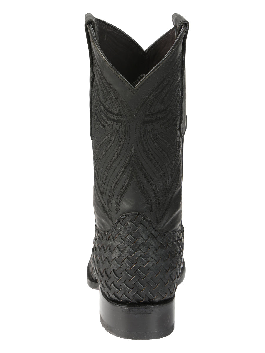 el General Caballero Piel Rodeo Botas Petatillo - Negro 45400