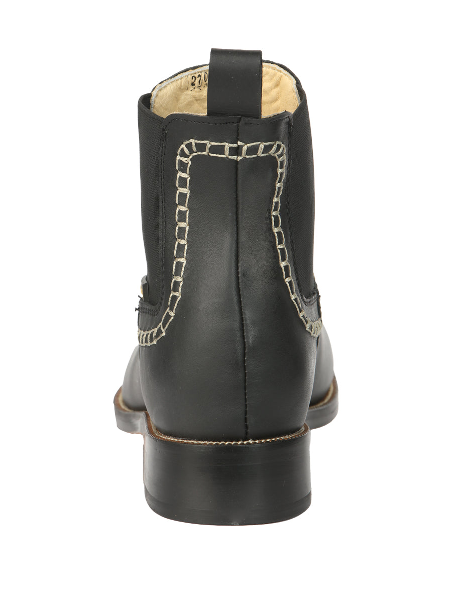 el General Caballero Piel Tobillo Botas - Negro 45420