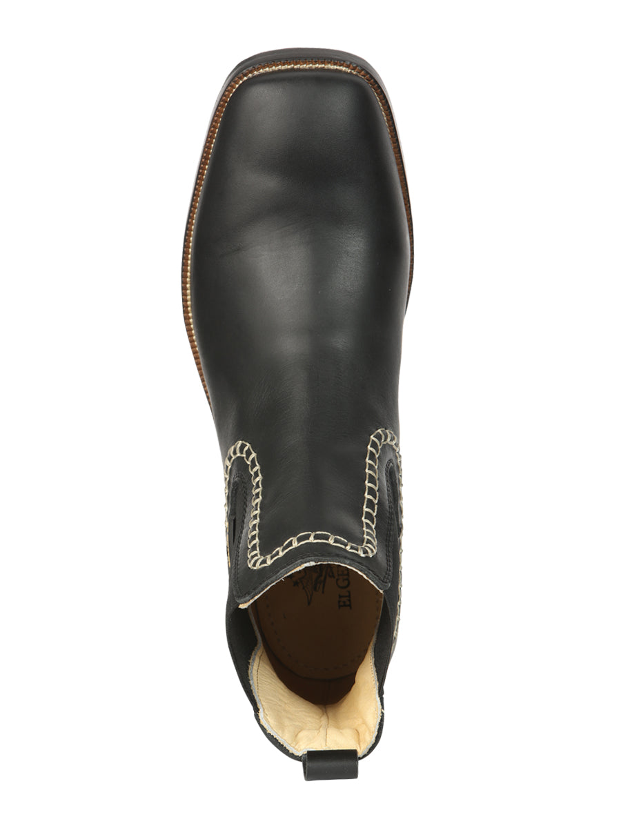el General Caballero Piel Tobillo Botas - Negro 45420