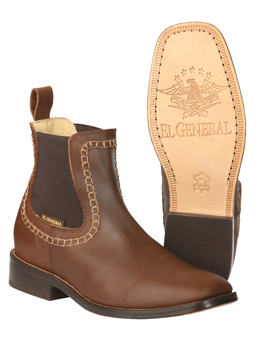 el General Caballero Piel Tobillo Botas - Café 45421