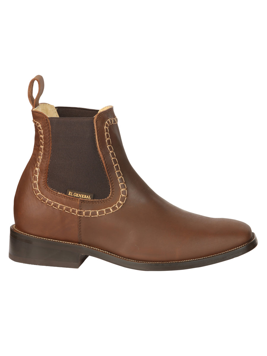 el General Caballero Piel Tobillo Botas - Café 45421
