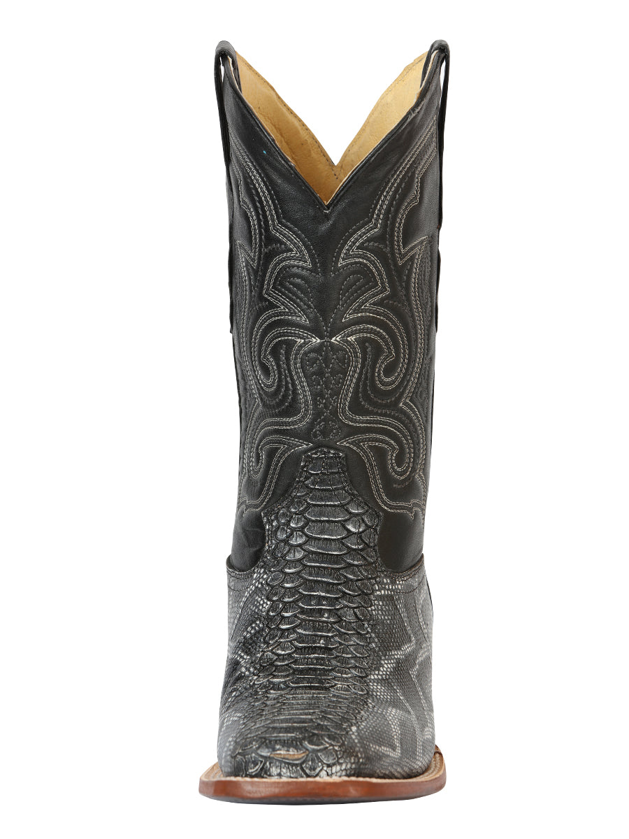 el General Caballero Pitón Imitación Rodeo Botas - Gris 45432
