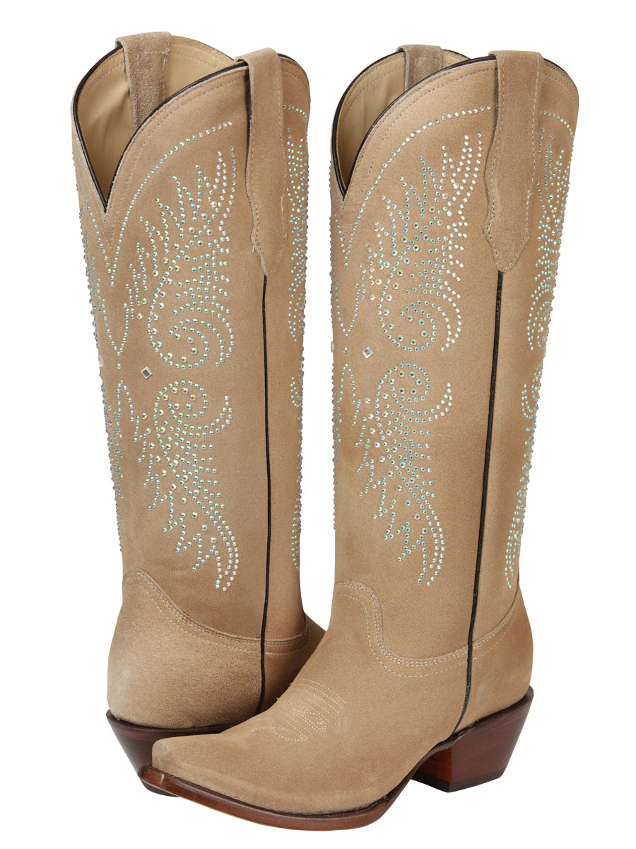 el General Dama Vaquero Gamuza Botas - Tuscani 45793