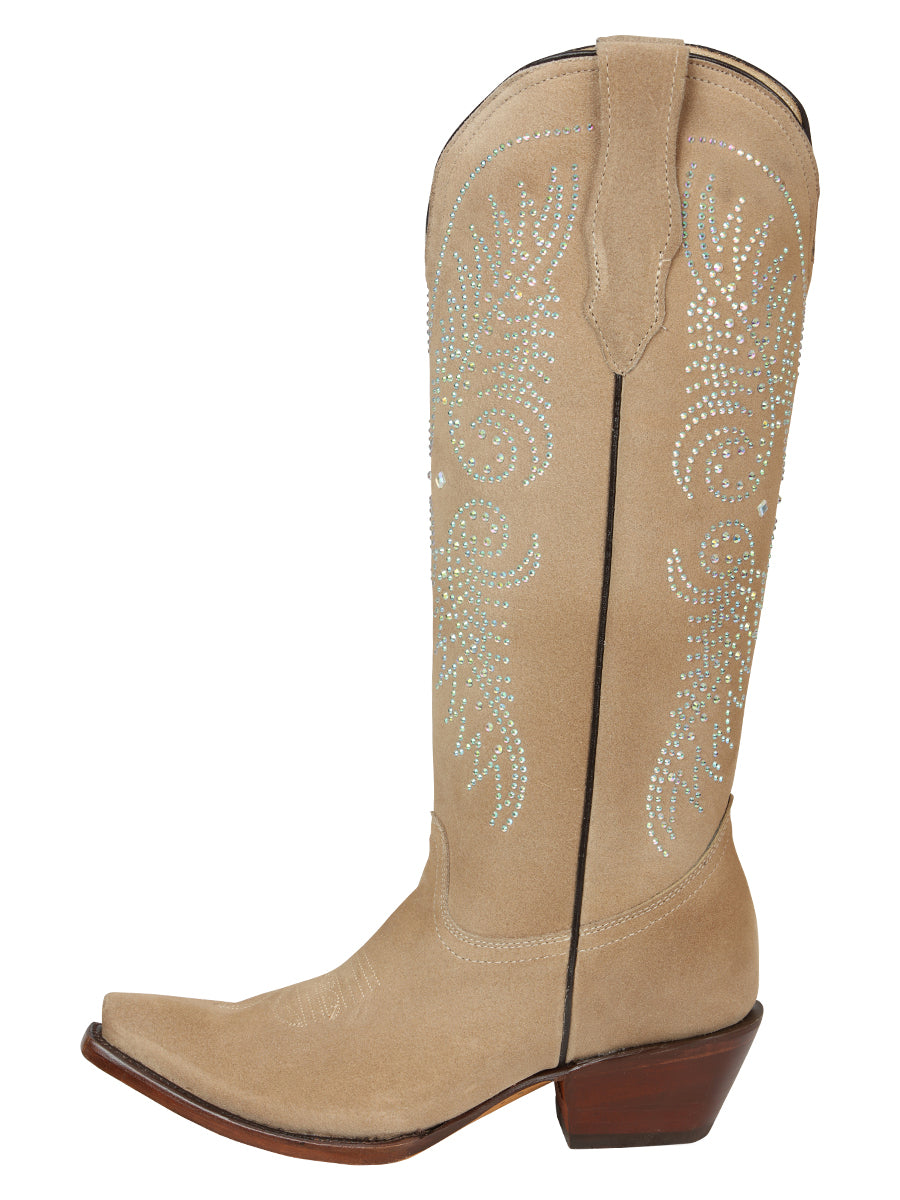 el General Dama Vaquero Gamuza Botas - Tuscani 45793