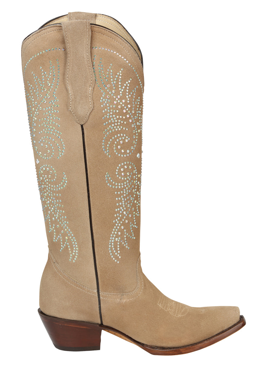 el General Dama Vaquero Gamuza Botas - Tuscani 45793