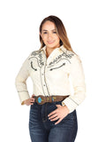Camisa Vaquera M/ Larga El Senor De Los Cielos Mc061919 65% Polyester 35% Algodon Beige 124905