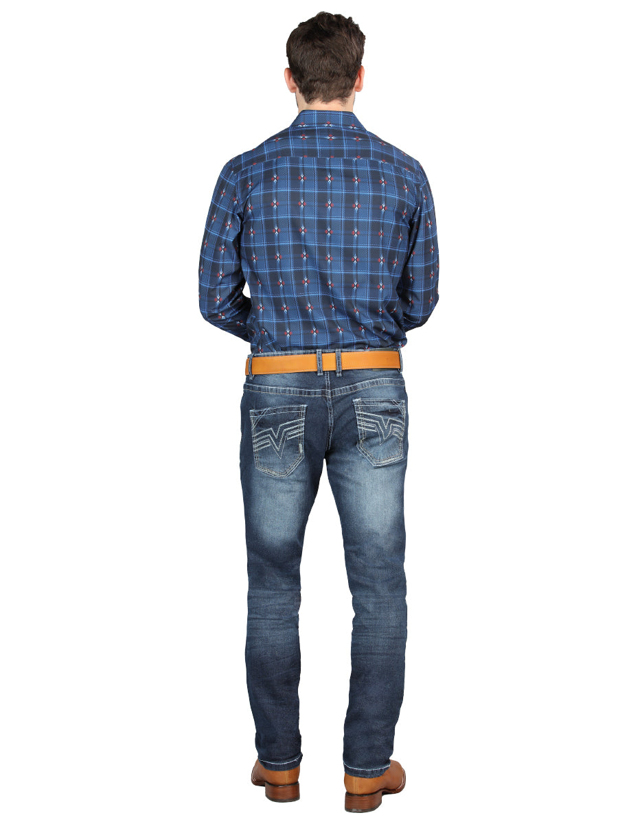 el Norteño Mediano Azul Skinny Stretch Pantalón 126631