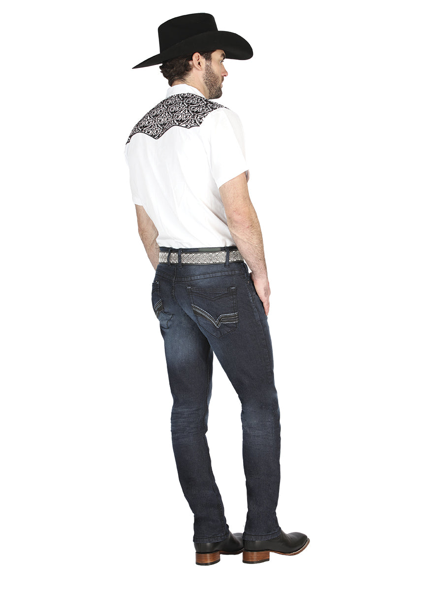 el Norteño Skinny Stretch Mezclilla Pantalón In Oscuro Azul 126634