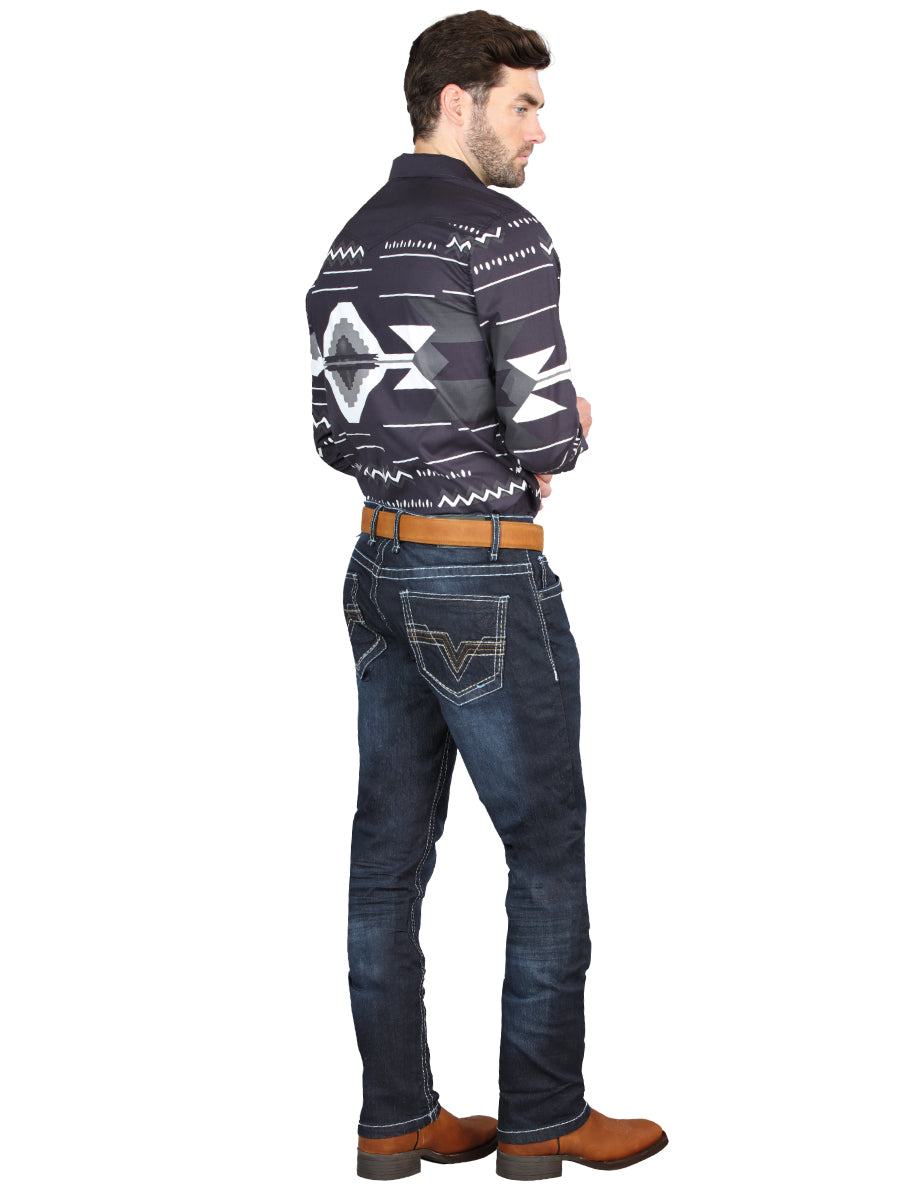 el Norteño Skinny Stretch Mezclilla Pantalón In Oscuro Azul 126635