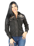 Dama Negro Bordado Vaquero - Style Blusa 126673