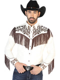 Camisa Vaquera L/ Manga El Señor De Los Cielos No.12 65% Poliéster 35% Algodón Beige 126700