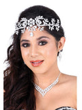 Tocados De Quinceañera Mis Xv Primaveras D-39 Crystal Plata 600006