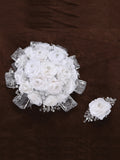 Ramos Quinceañeras Mis Xv Primaveras Rosal Combinado Acrylic/Satin Blanco/Plata 600074
