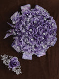 Ramos Quinceañeras Mis Xv Primaveras Rosal Combinado Acrílico/Satin Lila 600078