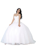 Vestido Mis Xv Primaveras 008 100% Poliéster Rosa Claro/Marfil 600998