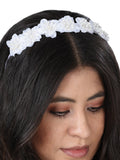 Juego De Velas Diadema Mis Xv Primaveras Perla Flores Plastico Blanco 601017
