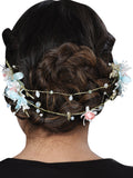 Juego De Velas Peinetas Mis Xv Primaveras Dcov523-Lentejuelas-Flor Metal Azul Bebe 601023