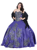 Vestido De Quinceañera Mis Xv Primaveras Ss1802 Tafeta Morado 601246