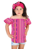 Blusa Mexico Artesanal Campesina Niña - 77 100% Algodon Fiuscha 602104