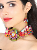 Set Velas 2Pz Set Mexico Artesanal Flores Varios Multicolor 602144