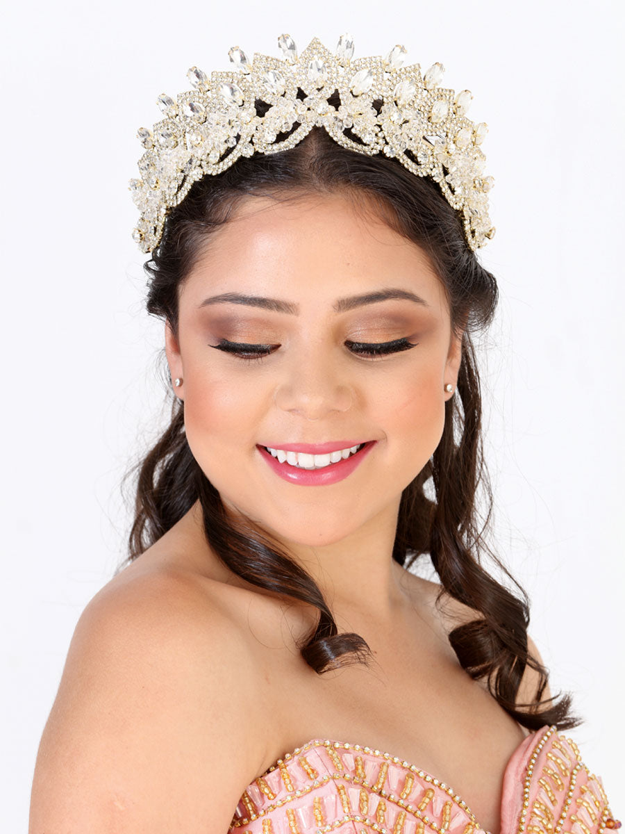 Juego De Velas Corona Mis Xv Primaveras C.98 Cristal Oro 602280