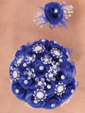 Juego De Velas Ramo Mis Xv Primaveras 231275 Acrílico/Satinado Azul Rey/Plata 602333