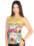 Blusa Juvenil Mexico Artesanal Noche Buena 50% Algodon, %50 Polyester Amarillo 602483