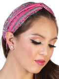 Juego De Velas Turbante Mexico Artesanal Tur S/Aro 80% Poliéster 20% Algodón Rosa 602639