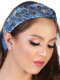 Juego De Velas Turbante Mexico Artesanal Tur S/Aro 80% Poliéster 20% Algodón Azul 602641