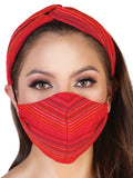 Juego De Velas Cubrebocas/Turbante Mexico Artesanal 510 100% Acrilan Rojo 602648