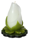 Vela Mexico Artesanal Boton Parafina/Polimero Blanco 603161