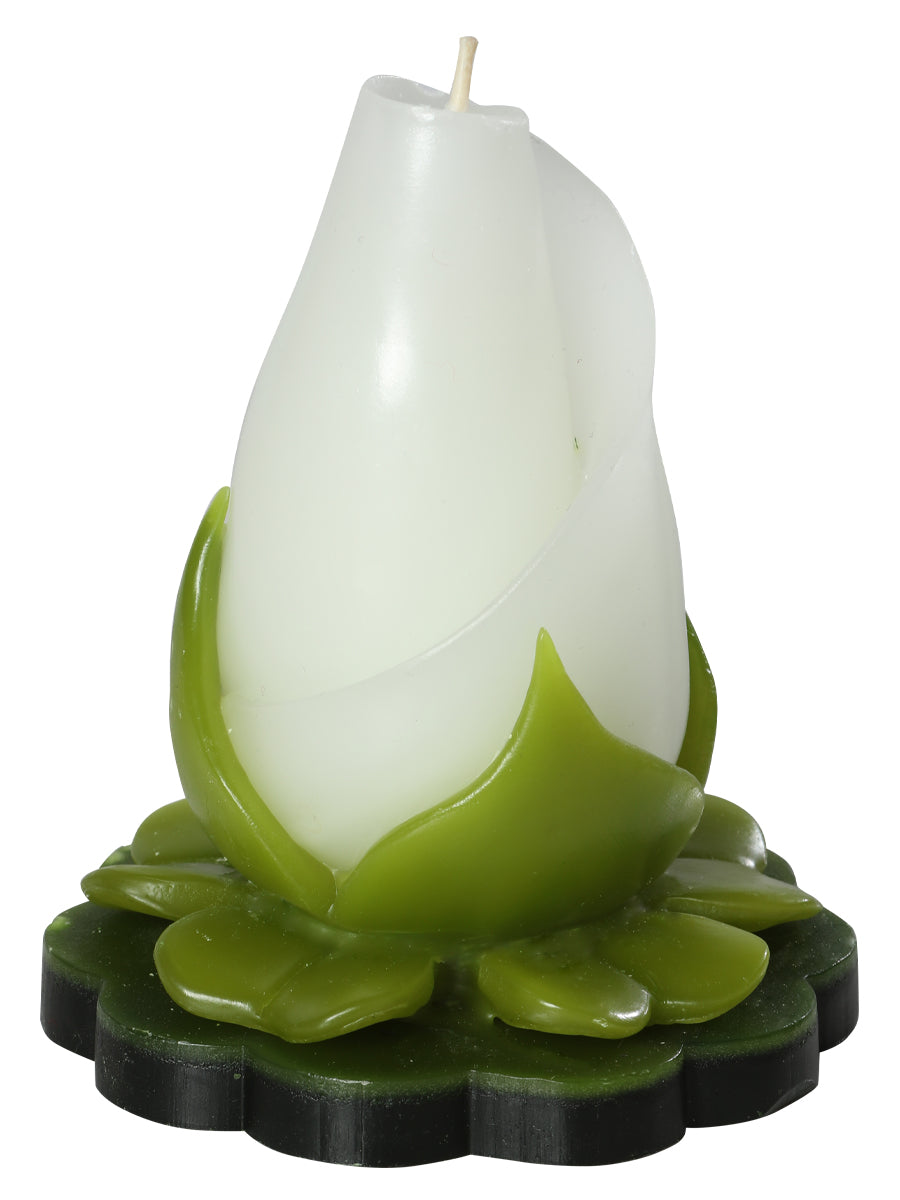 Vela Mexico Artesanal Boton Parafina/Polimero Blanco 603161