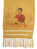 Rebozo Mexico Artesanal Frida 85% Articela / 15% Poliester Dorado 603742