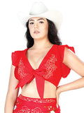 Chaleco Mexico Artesanal Cher001 65% Poliester 35% Algodon Rojo 603940