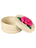 Artesanal Calentador de Tortillas 100% Hoja de Palma Flor Fucsia 604111