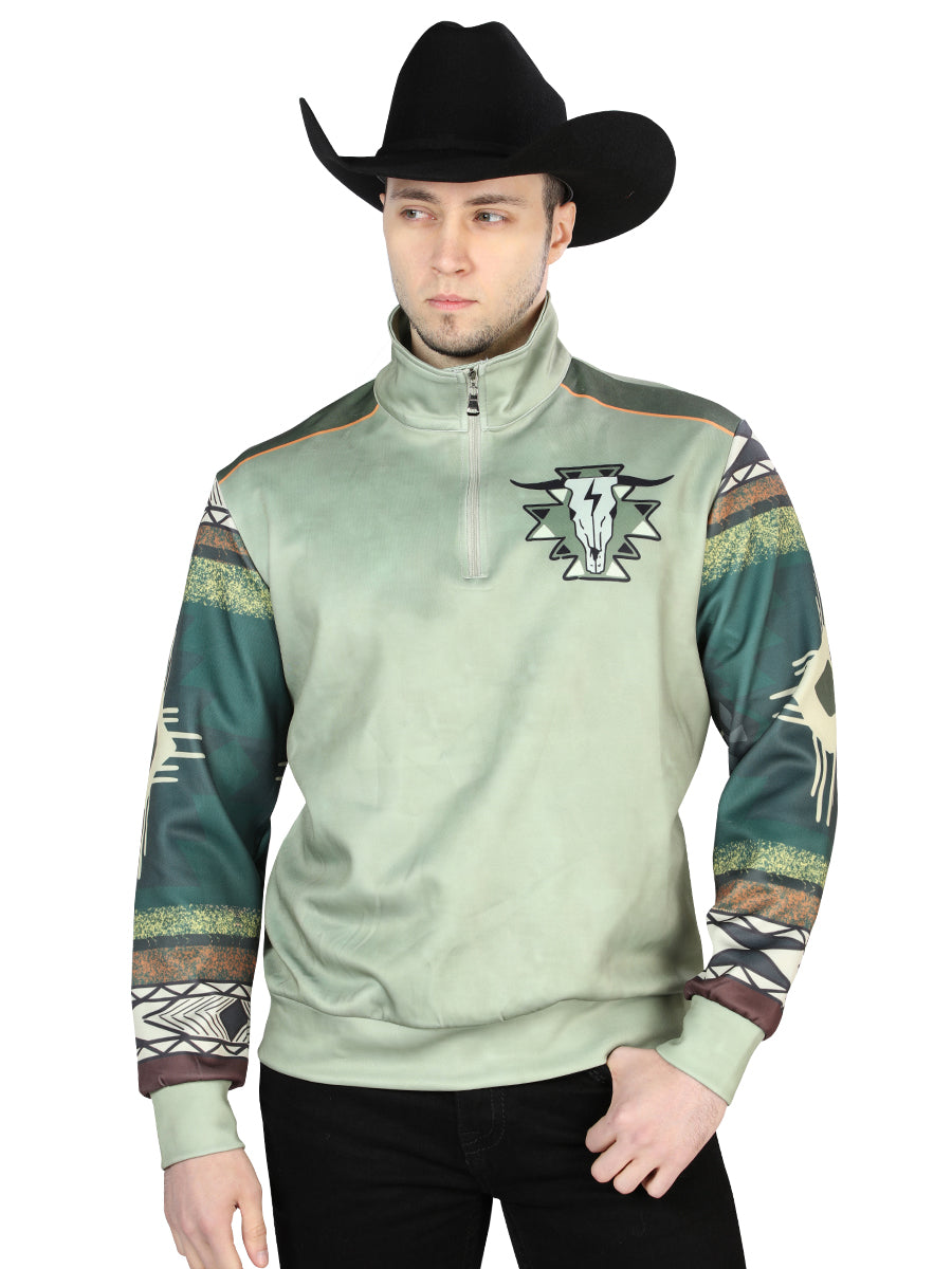 Chaqueta El General Western Wear Syg-2820 Tela Oliva 702054