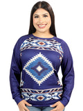Jersey Manga Larga El General Western Wear Syg-1921 Tela Azul 702064