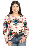 Jersey Manga Larga El General Western Wear Syg-1921 Tela Beige 702065