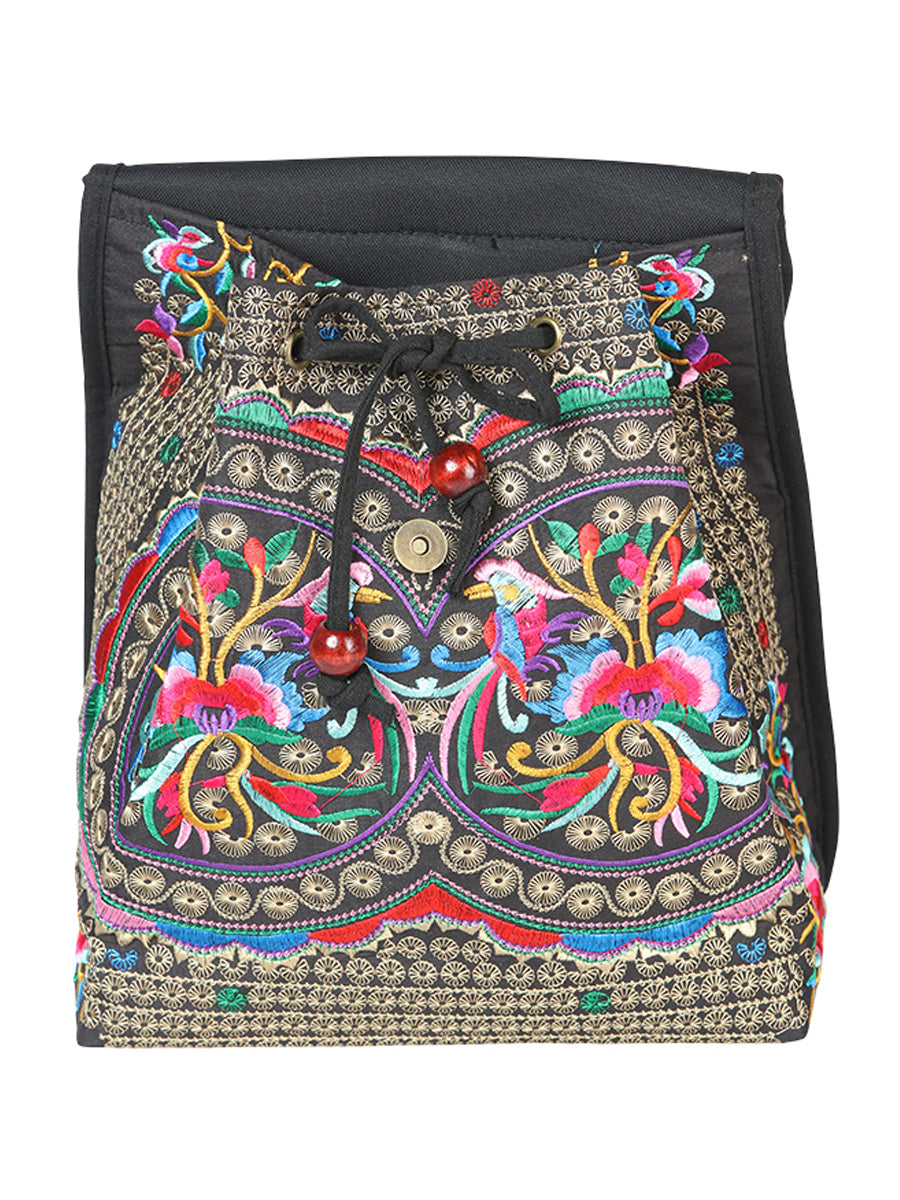 Bolsa Bordada Mochila El General Ac-115 (L) Tela Negro/Multicolor 702171