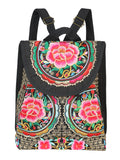Bolsa Bordada Mochila El General Ac-116 (L) Tela Negro/Rosa 702172