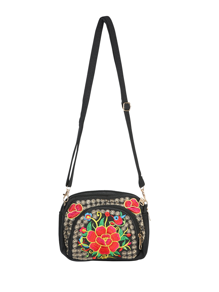 Bolsa Bordada El General Ac-130 Tela Negro/Rosa 702173
